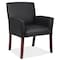Officesource Bowery Collection Retro Style Guest Chair with Wood Legs 6909VBK - alternate 9